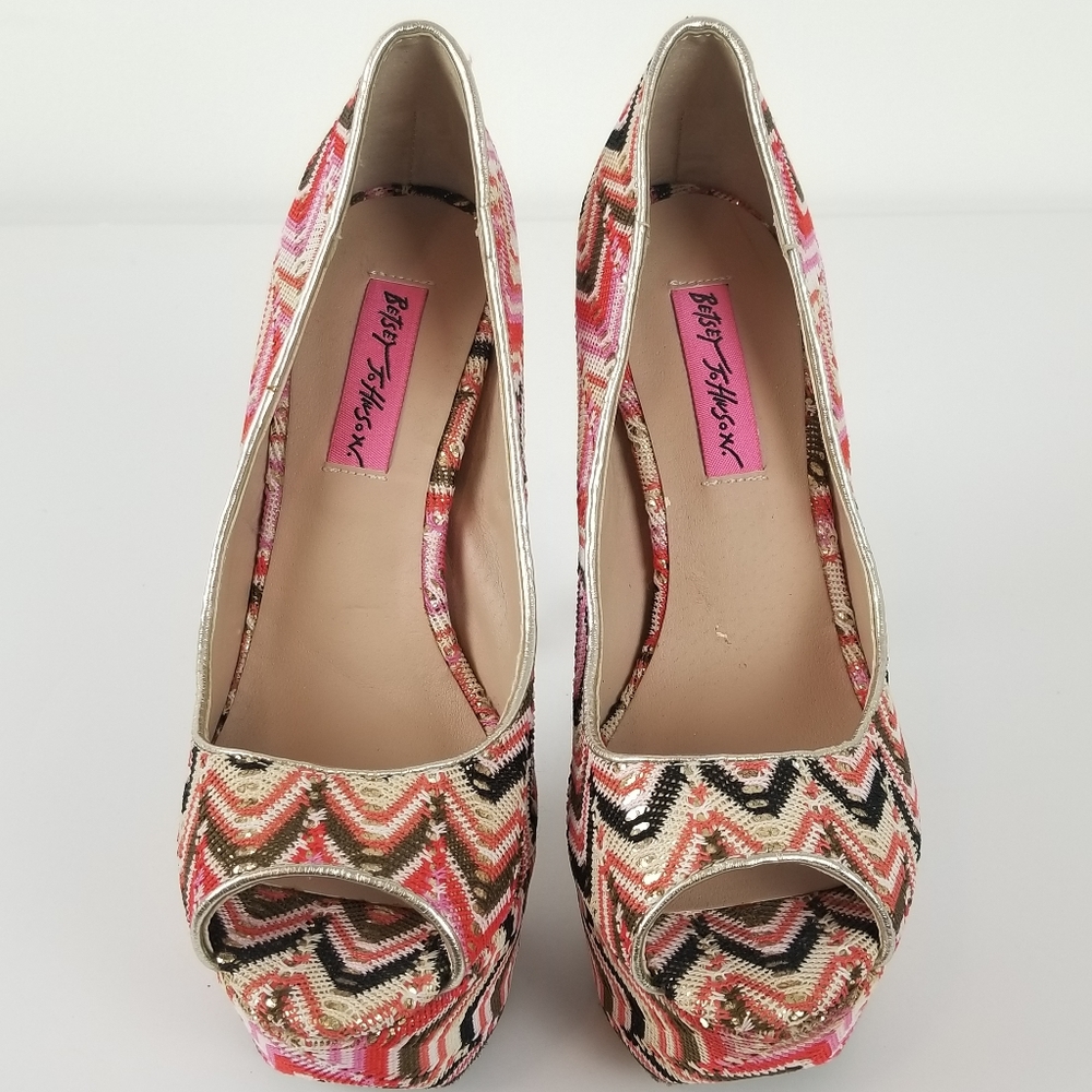 Betsy Johnson Barrdot Multicolor Gold Size 6M